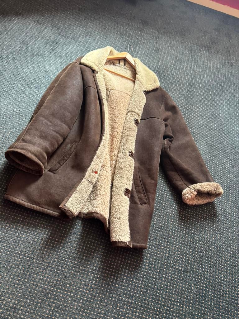 Lederen jas, Ophalen of Verzenden, Gedragen, Maat 52/54 (L), Bruin