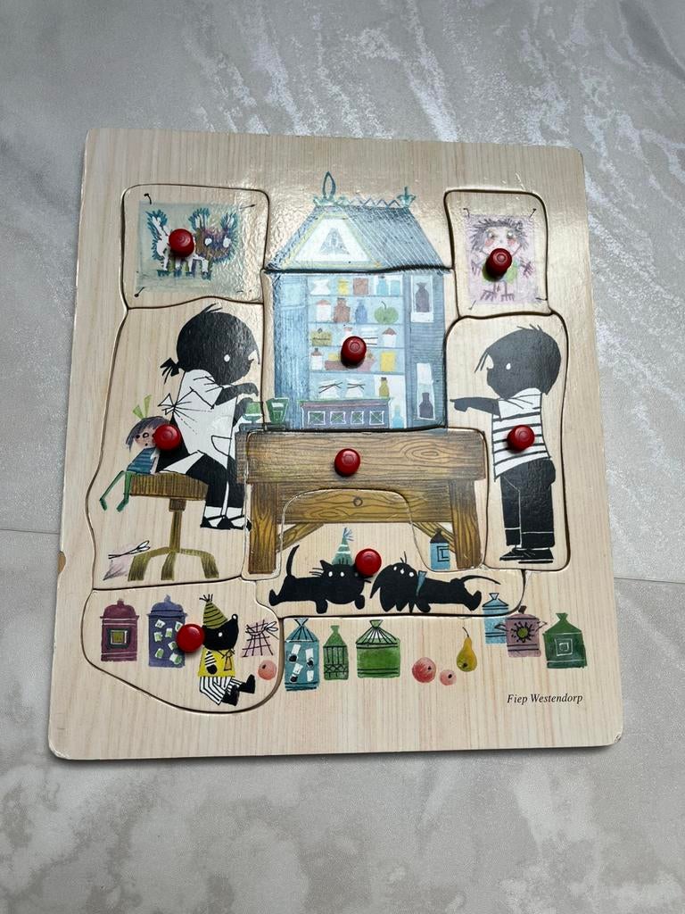 Vintage Fiep Westendorp hout puzzle, Ophalen, 10 tot 50 stukjes, Zo goed als nieuw