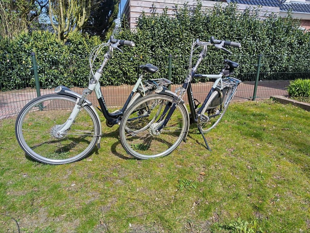 Set Gazelle Medeo hybride fietsen, Ophalen, Gebruikt, Versnellingen, 56 cm of meer