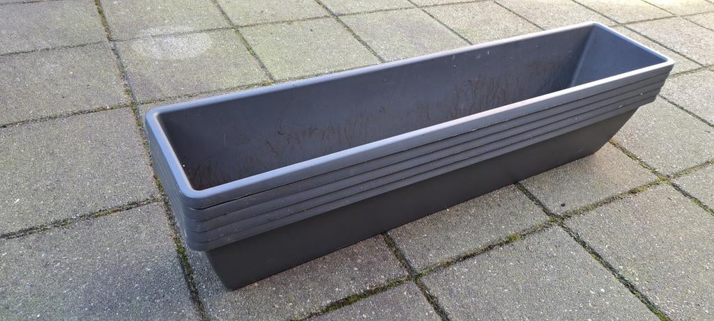 mooie onbeschadigde ELHO bloembakken antraciet, Ophalen, Kunststof, Gebruikt, Minder dan 30 cm