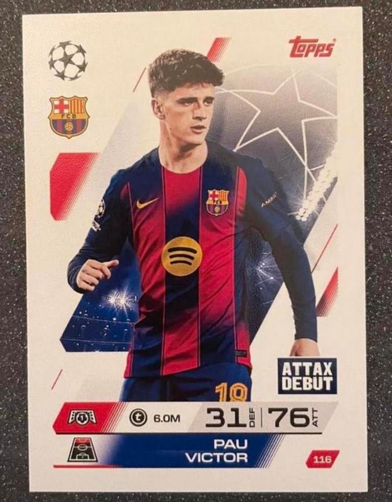 Toops MA 25/26    ATTAX DEBUT    VICTOR    FC BARCELONA, Verzenden, Zo goed als nieuw, Meerdere plaatjes