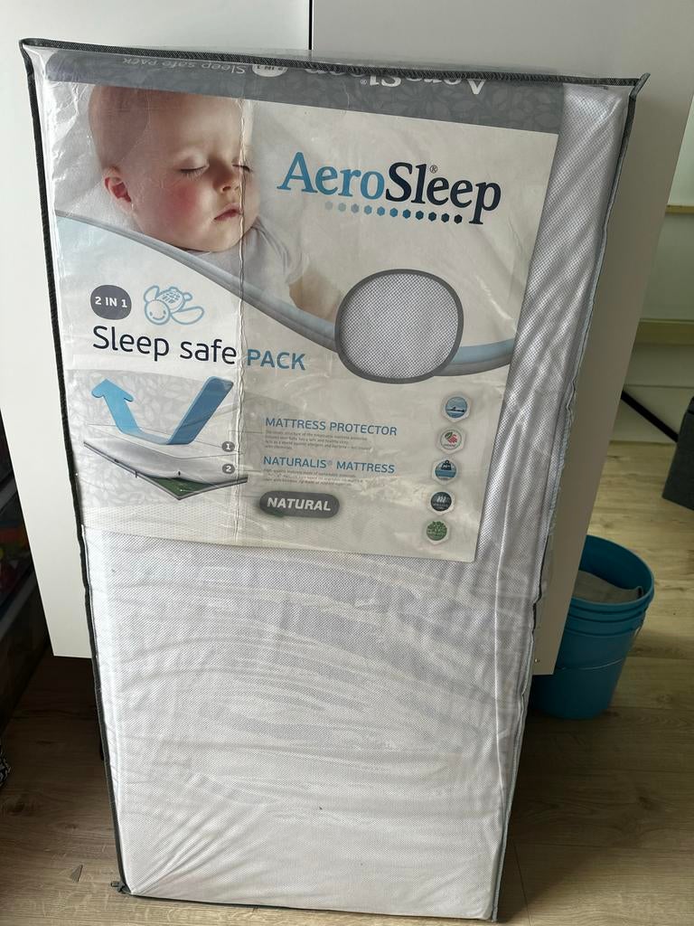 Aerosleep 2-in-1 Sleep Safe Pack Matras 70x140cm, Ophalen, 190 cm of minder, Zo goed als nieuw, Matras