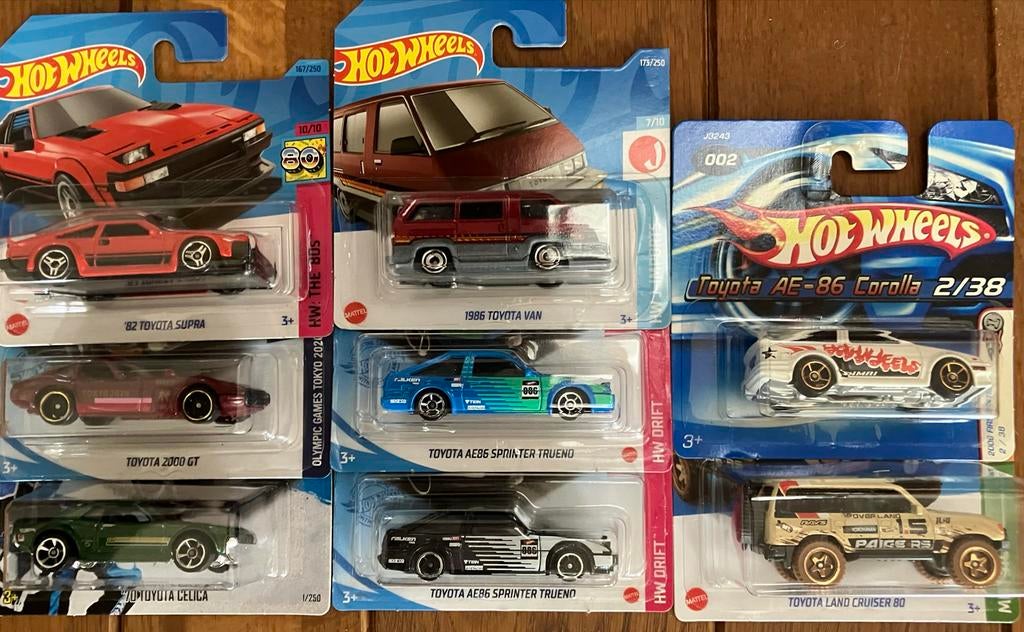 Hot Wheels Toyota Mix: AE86, Celica, Supra & Meer!, Ophalen of Verzenden, Zo goed als nieuw, Auto