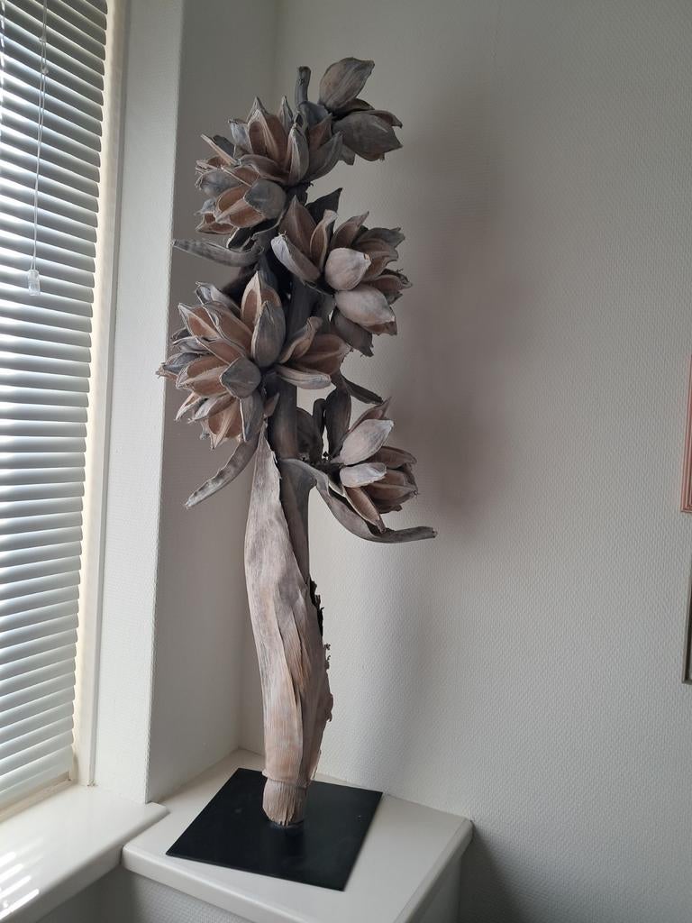 Prachtige landelijk ornament tak op statief, Natuurlijk materiaal, Ophalen, Zo goed als nieuw, Kunsttak