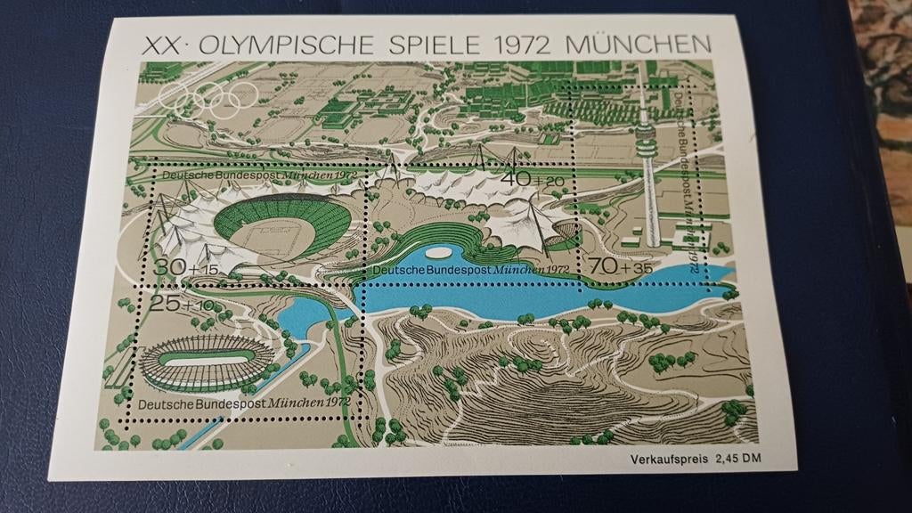 Duitsland,  1972, XX Olympische Spelen, Ophalen of Verzenden, Postfris, Sport