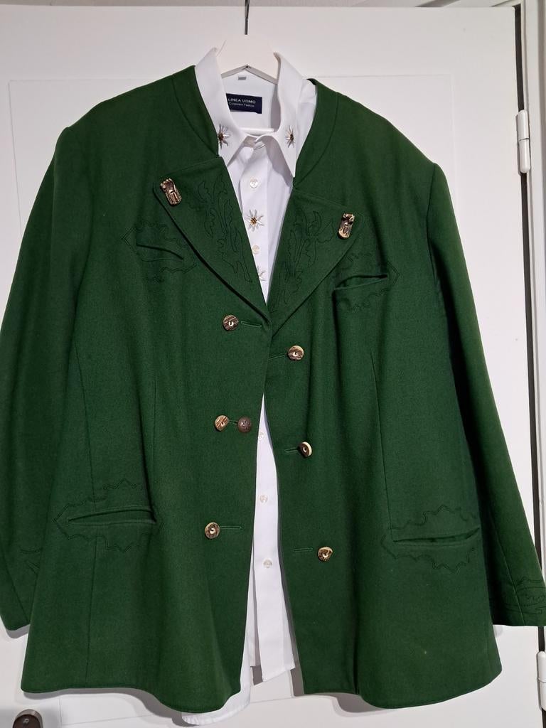 Orginal Tiroler Jasje/Colbert Met Geborduurd Overhemd XXL, Kleding | Heren, Ophalen of Verzenden, Zo goed als nieuw, Overige maten