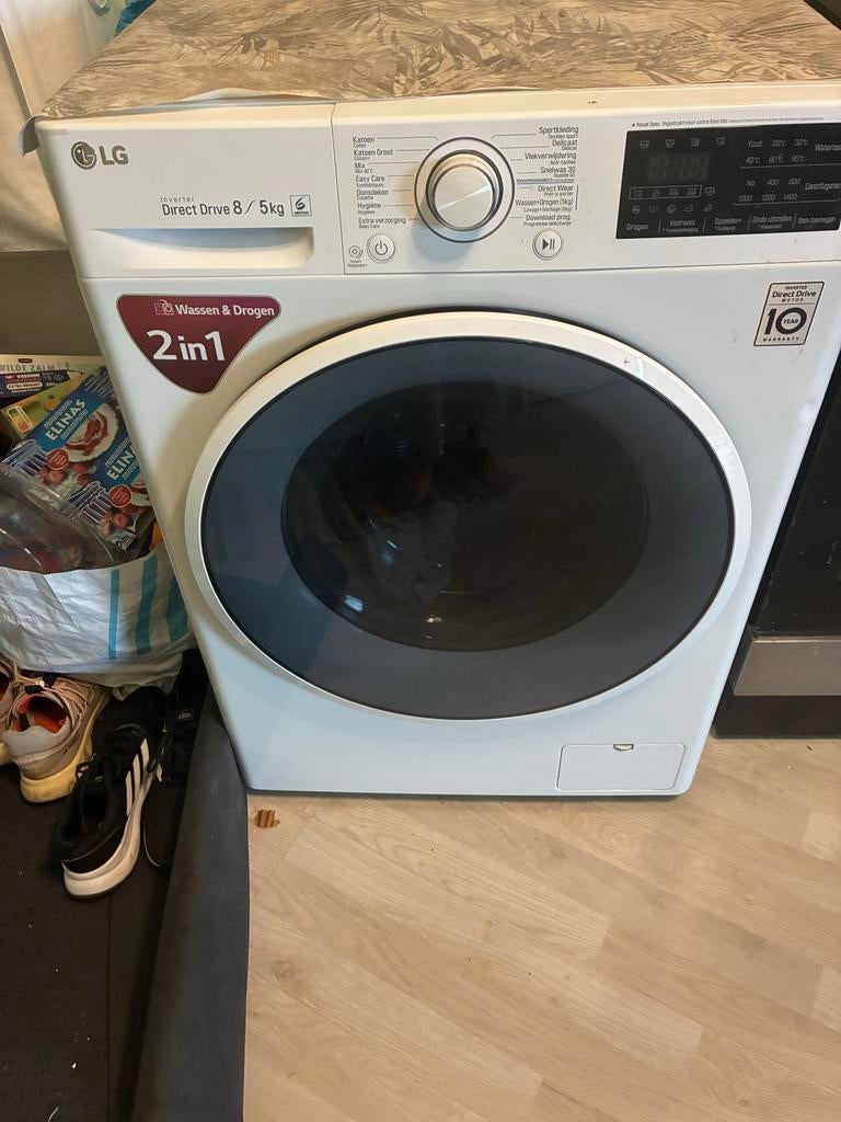 LG Inverter Direct Drive 8/5kg Was-droogcombinatie, 8 tot 10 kg, Ophalen, Gebruikt, 85 tot 90 cm