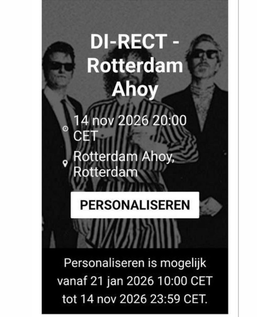 Kaartjes DI-RECT, Twee personen, November