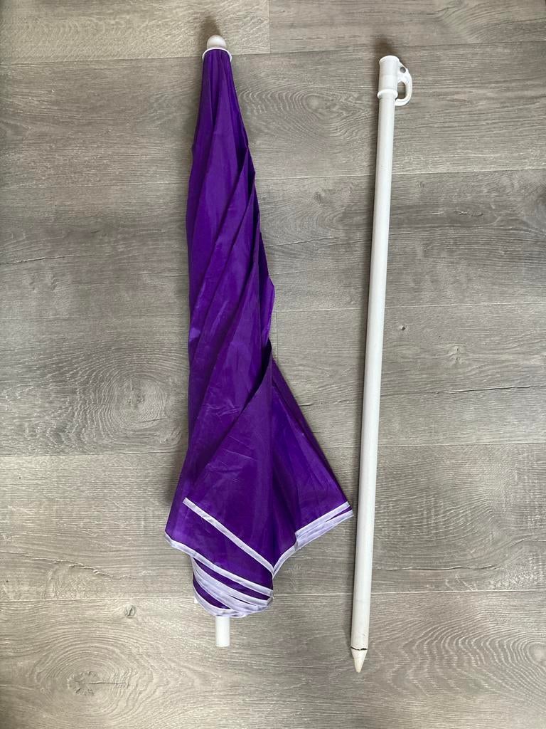 Kleine paarse parasol - Alleen ophalen, Ophalen, Gebruikt, Minder dan 1 meter, Strandparasol