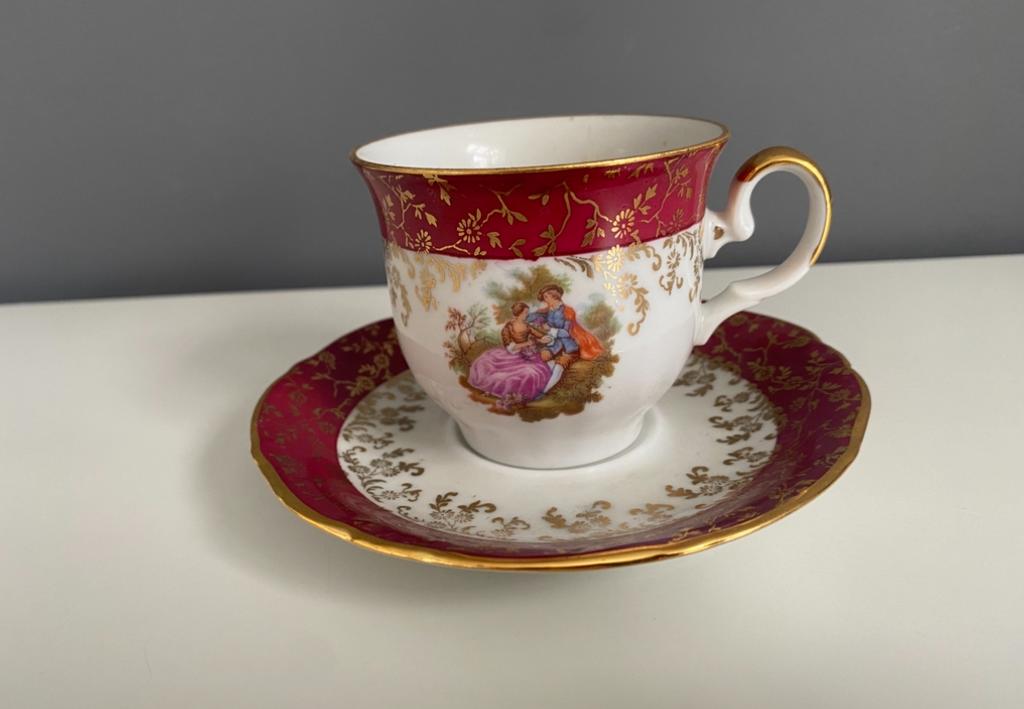 Bavaria Germany Kop- en Schotel 22 krt. Goud, Ophalen of Verzenden