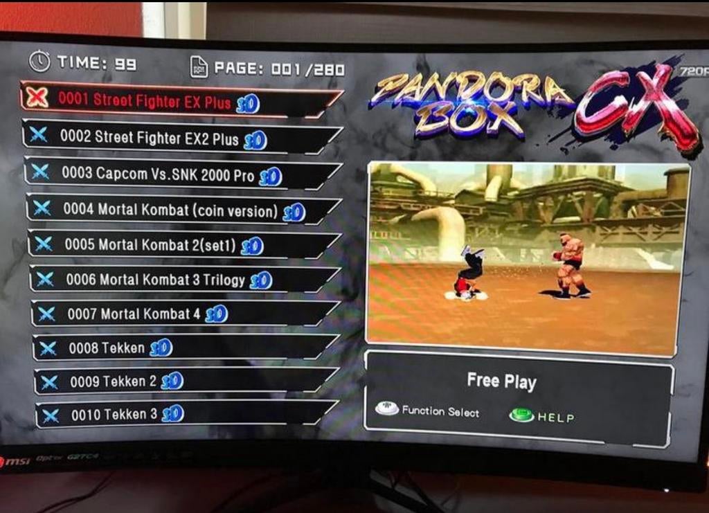 Pandora Box CX Arcade Game Console met 2800+ spellen, Spelcomputers en Games, Spelcomputers | Overige, Ophalen, Zo goed als nieuw
