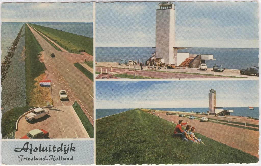 Afsluitdijk 3 luik Friesland-Holland, Verzenden, 1940 tot 1960, Gelopen, Friesland
