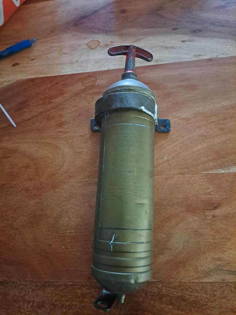 Oude messing brandblusser, Antiek en Kunst, Antiek | Gereedschap en Instrumenten, Ophalen of Verzenden