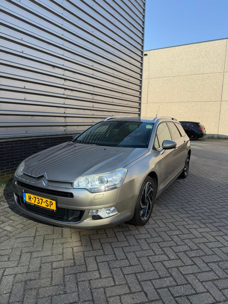 Citroën C5 1.6 THP Tourer Aut/Airco/Cruise, Zwart, Bruin, Leder en Stof, Particulier