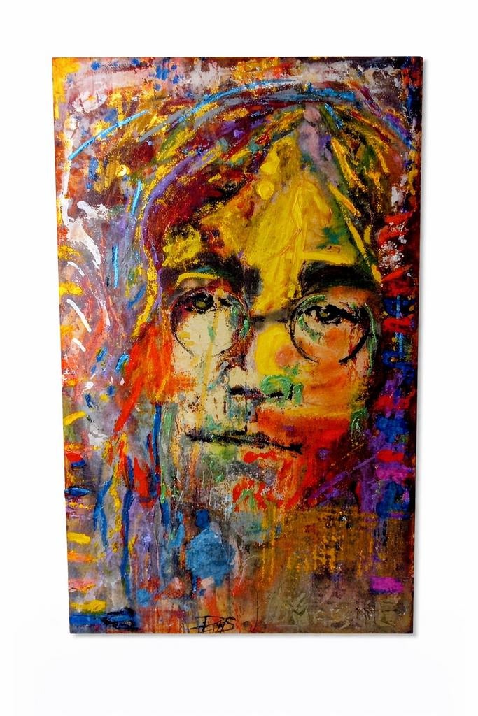 John Lennon The Beatles Schilderij 1/1 IMAGINE, Antiek en Kunst, Verzenden