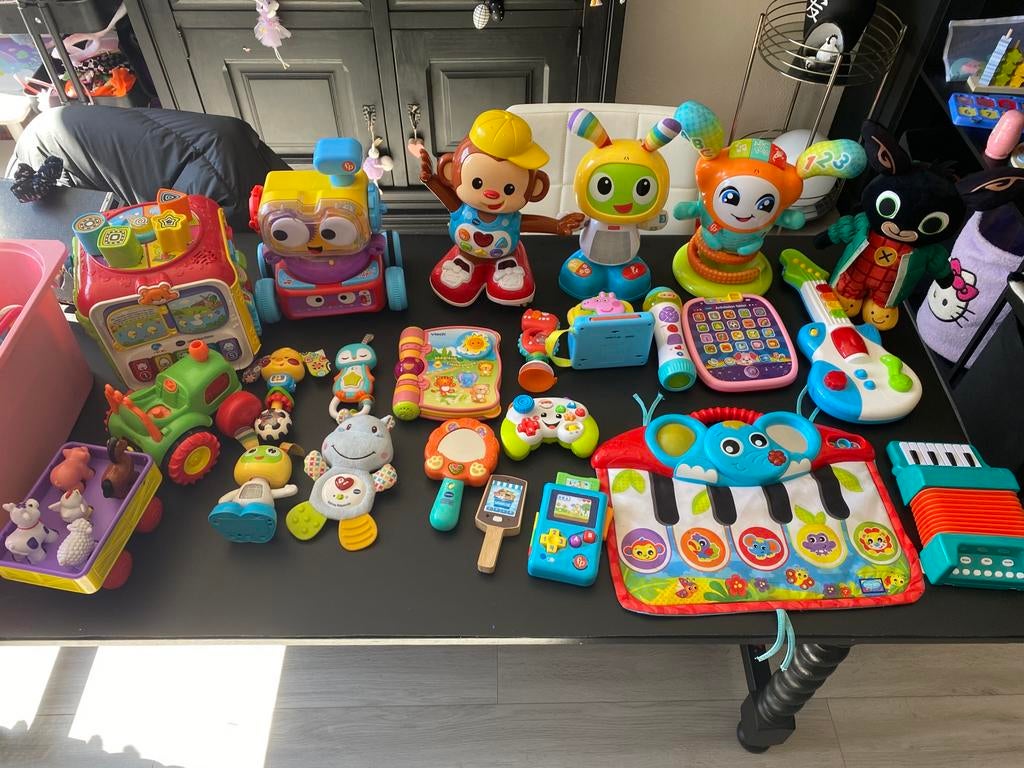 Baby/peuter speelgoed o.a vtech, fisher price, Ophalen, Zo goed als nieuw, 6 maanden tot 2 jaar