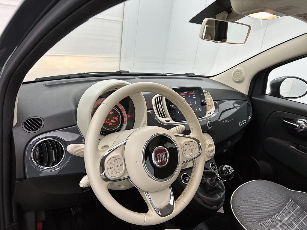 Fiat 500 1.0 Hybrid Lounge | Airco | Parkeersensoren | Apple, Voorwielaandrijving, 12 maanden, Stof, Euro 6