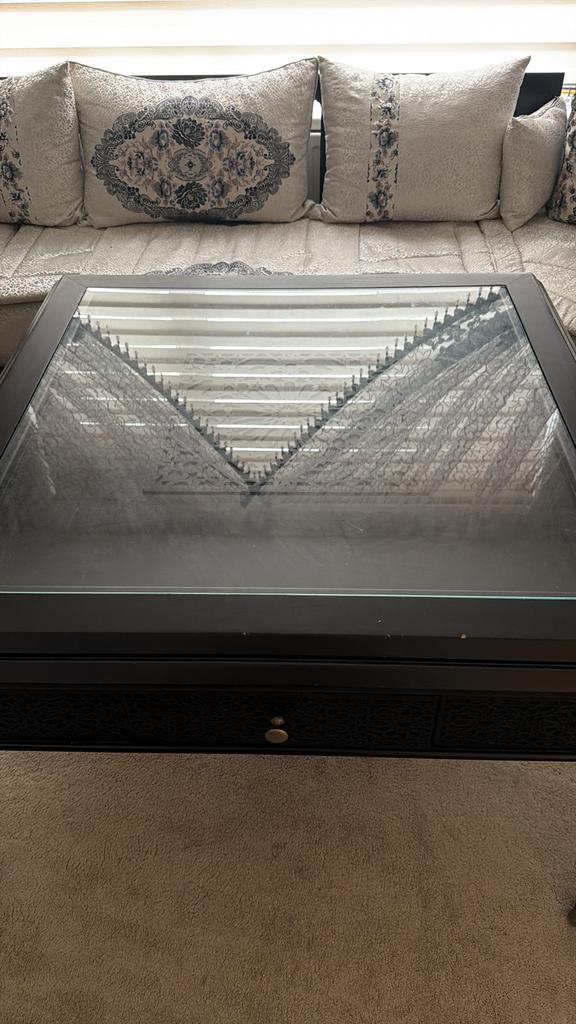 Marokkaanse hoekbank + tafel + tv meubel, Ophalen of Verzenden, Zo goed als nieuw