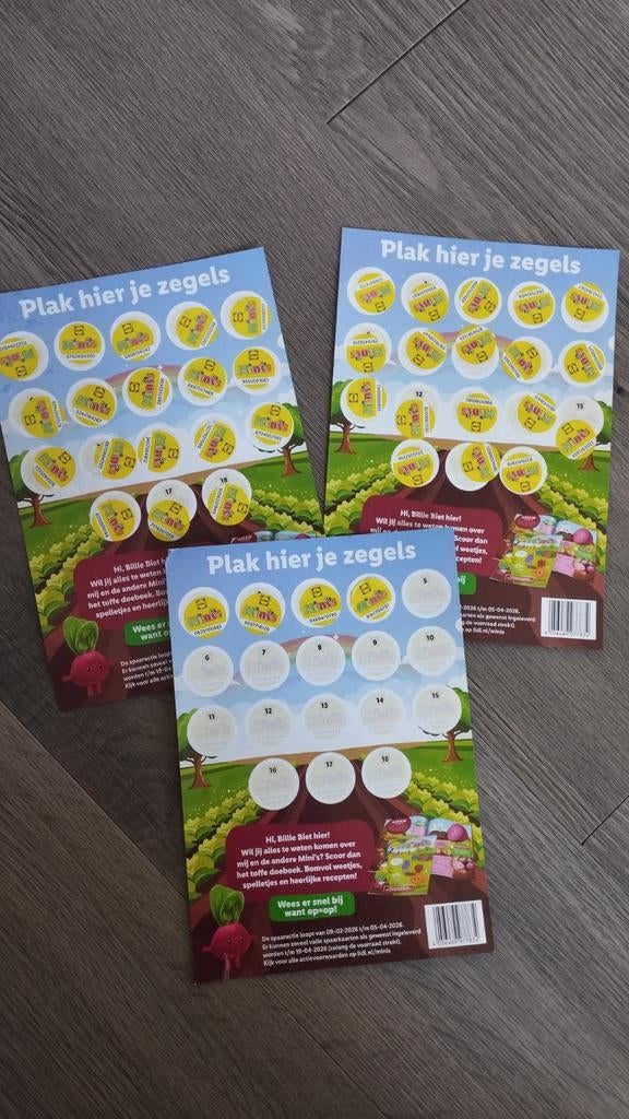 Lidl Spaarkaart mini's, Ophalen, Winkel, Super of Benzinepomp, Volle spaarkaart