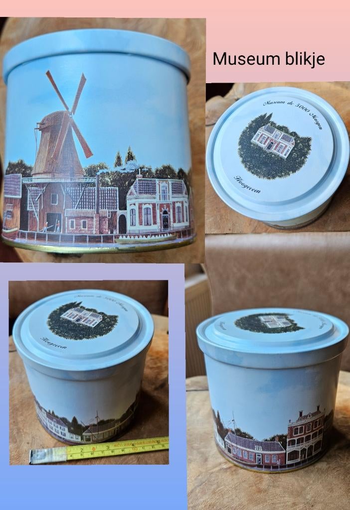 Hoogeveen blik, molen & huisjes 12x11,5cm prachtig en nieuw!, Verzamelen, Blikken, Ophalen of Verzenden, Nieuw, Koek(jes), Overige merken
