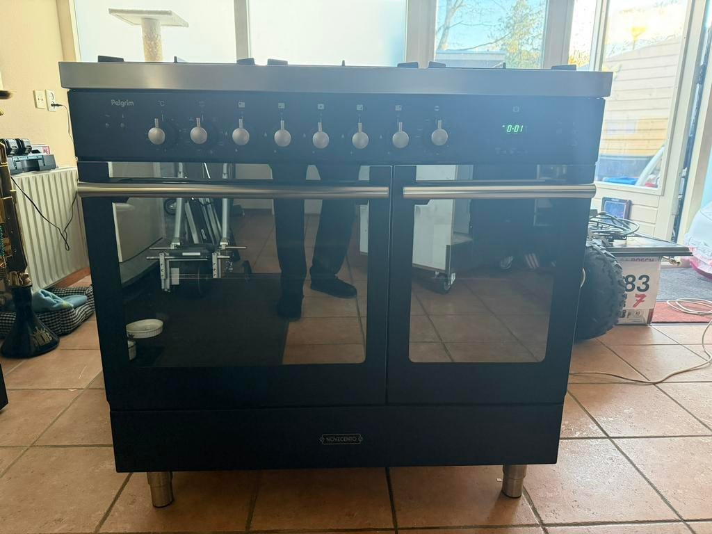 BIJNA NIEUW!! Pelgrim Novecento Gasfornuis en Dubbele Oven, 60 cm of meer, Ophalen of Verzenden, Zo goed als nieuw, Energieklasse A of zuiniger