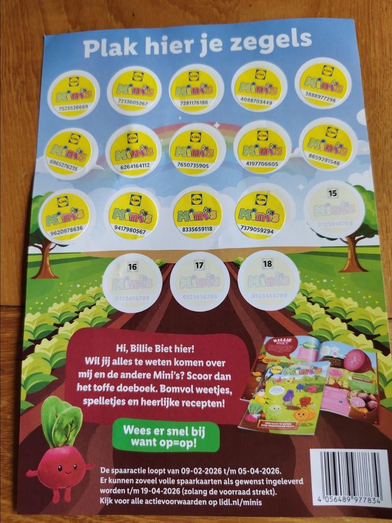 Lidl zegels, Lidl, Ophalen of Verzenden