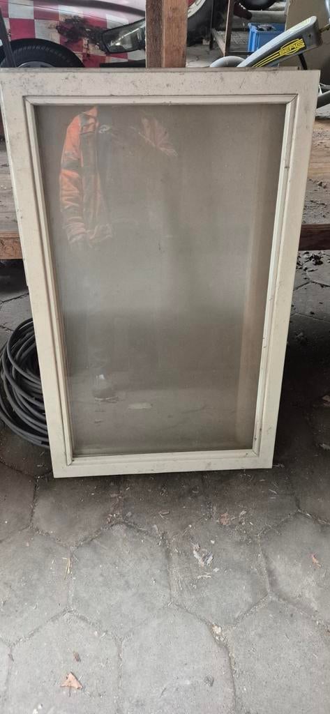 Gebruikt gevelraam met enkel glas, Doe-het-zelf en Verbouw, Ophalen, Gebruikt, 80 tot 120 cm, 120 tot 160 cm