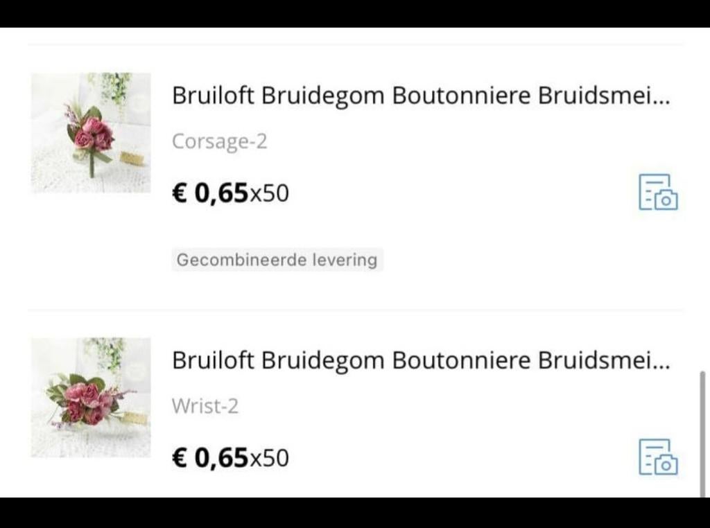 Boutonniere voor bruid en bruidegom, 100 stuks, Kleding | Dames, Trouwkleding en Trouwaccessoires, Ophalen of Verzenden