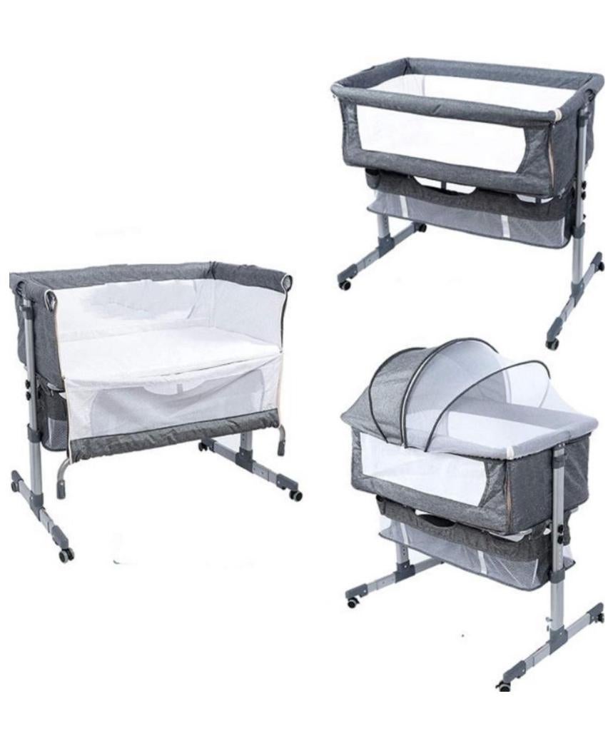 Eco Baby Wieg Aan Bed Co-sleeper Donkergrijs Metaal, Kinderen en Baby's, Babywiegjes en Ledikanten, Ophalen, Nieuw, Overige typen