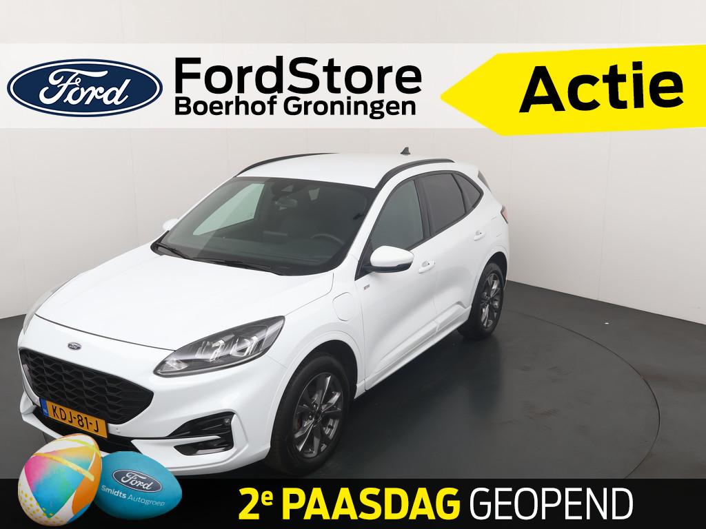 Ford Kuga 2.5 PHEV 225 pk ST-Line | Winter Pack | Camera | A, Stof, Zwart, 4 cilinders, Wit