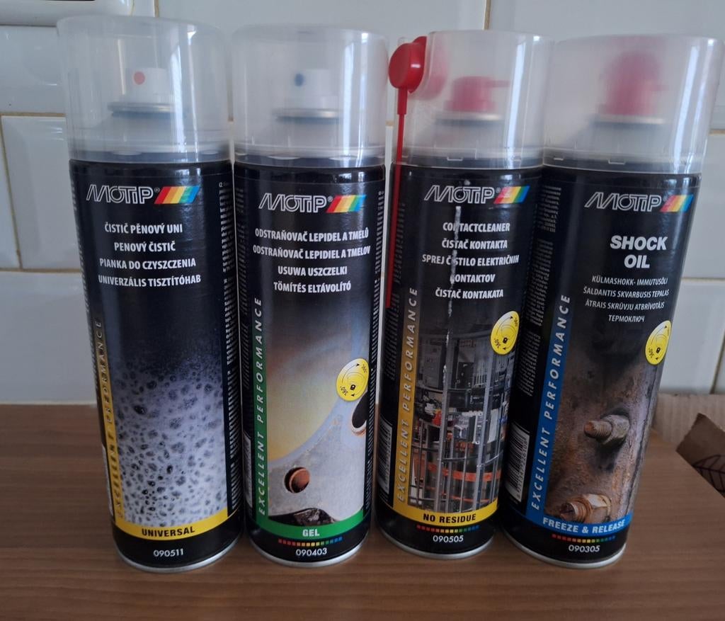 Motip spuitbussen verschillende soorten NIEUW, Auto diversen, Onderhoudsmiddelen, Ophalen of Verzenden