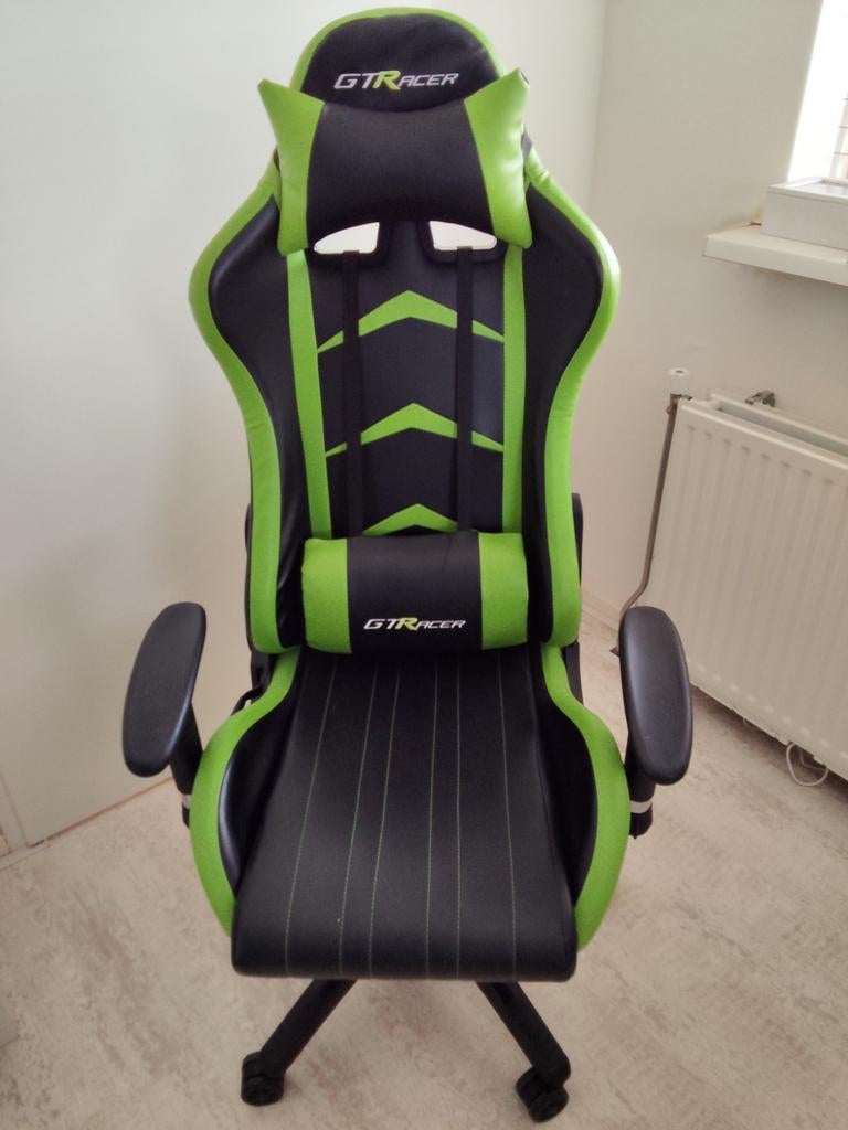 GT Racer bureaustoel, muis en toetsenbord (gamestoel), Ophalen, Zwart, Zo goed als nieuw, Gaming bureaustoel