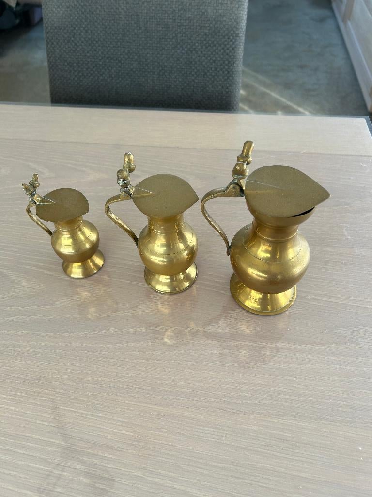 koperen eikeltjes set koper, Ophalen of Verzenden