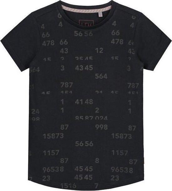 Mooi zwart shirt maat 128 van Levv, Gebruikt, Ophalen of Verzenden, Shirt of Longsleeve, Jongen