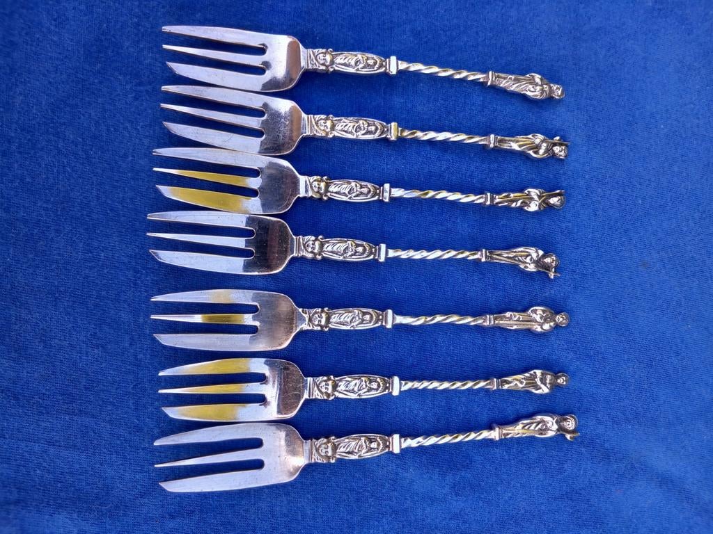 7 apostel lepeltjes verzilverd 90, Ophalen of Verzenden