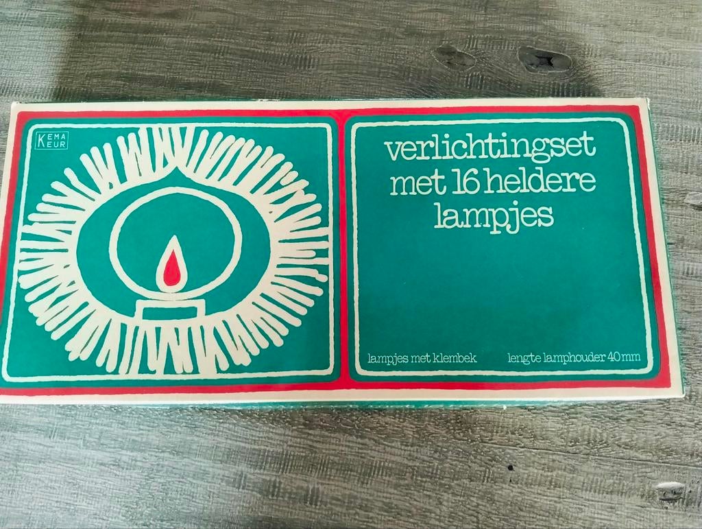 Vintage kerstverlichting snoer kaarslamp, Diversen, Ophalen of Verzenden, Gebruikt