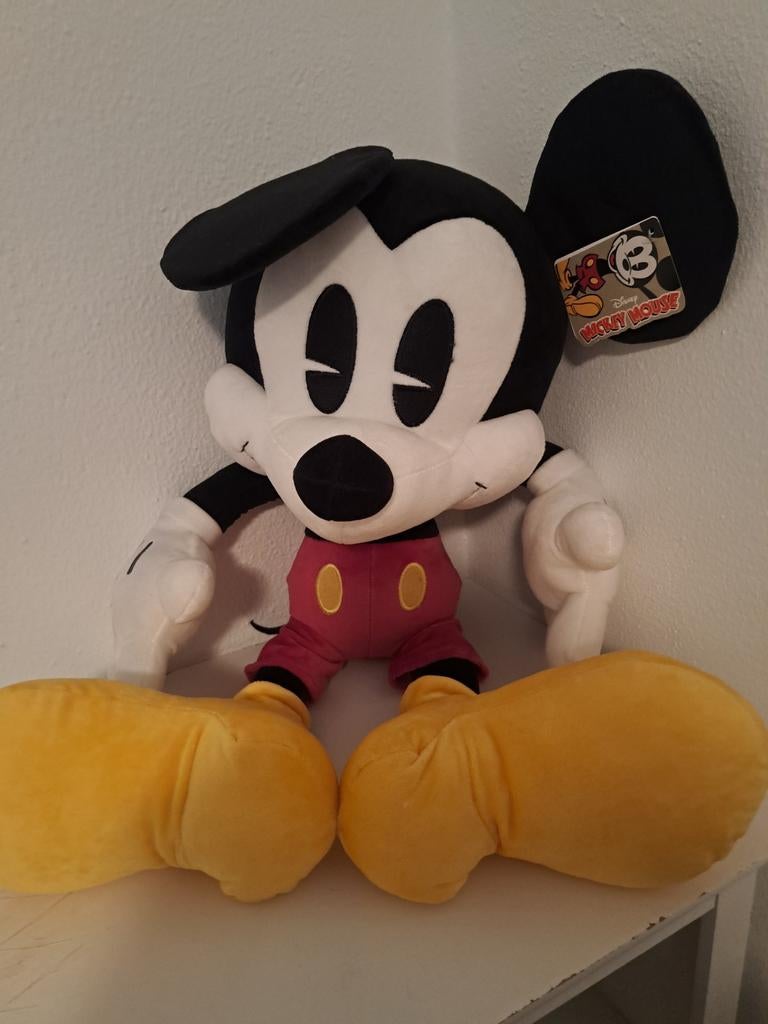 Grote Mickey Mouse knuffel - Nieuw met kaartje, Disney, Ophalen of Verzenden, Nieuw, Muis
