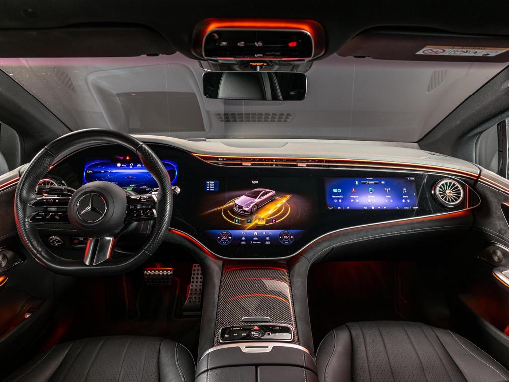 Mercedes-Benz EQE Limousine 500 4Matic AMG Line 91 kWh, Automaat, Gebruikt, Zwart, Leder