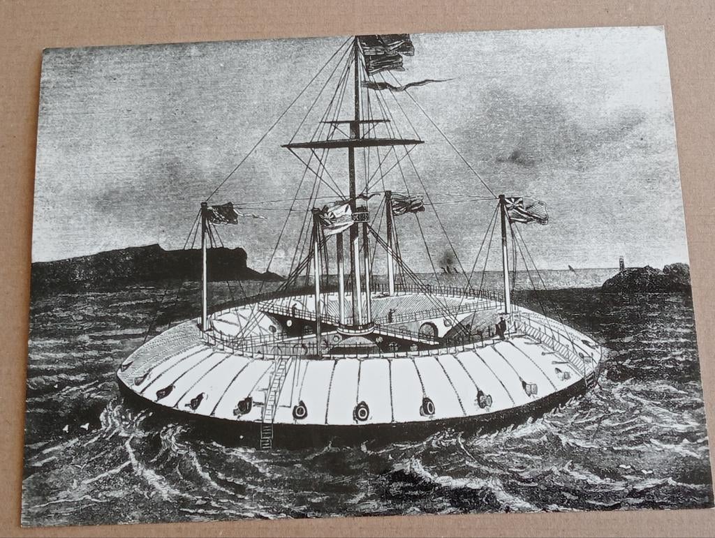 Persfoto jaren 50-60 Ets Drijvende Batterij oorlogsschip, ., Kaart, Foto of Prent, Ophalen of Verzenden, .