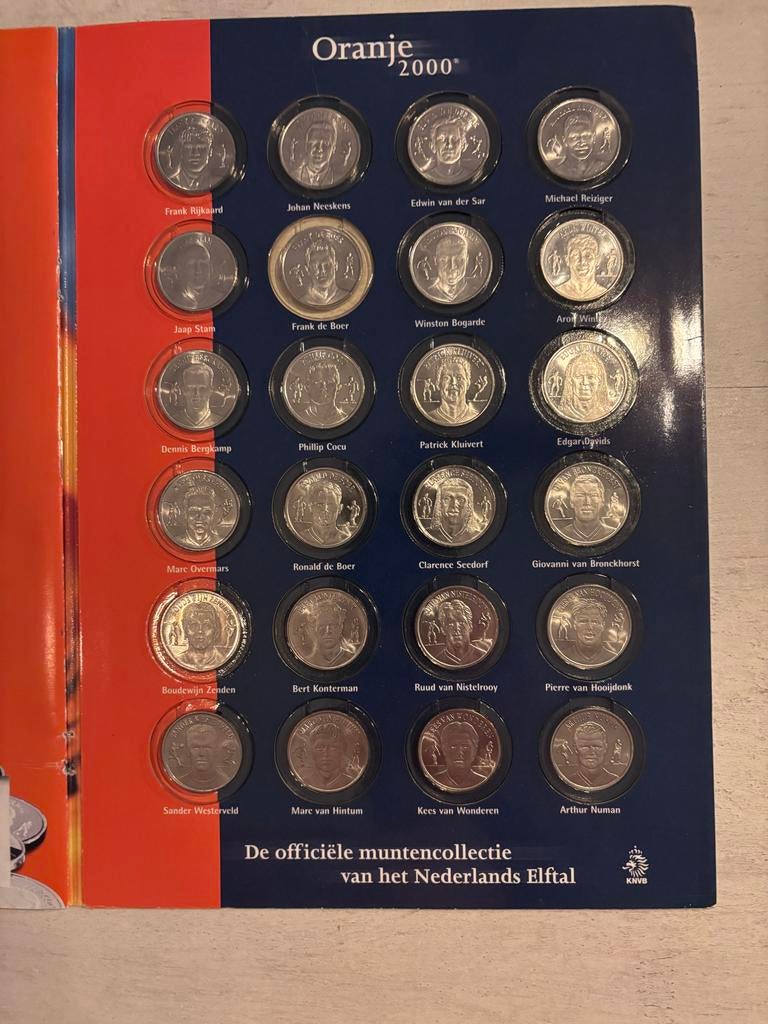 Oranje 2000 - Officiële muntencollectie Nederlands Elftal, Ophalen of Verzenden, Koningin Beatrix, Overige waardes, Setje