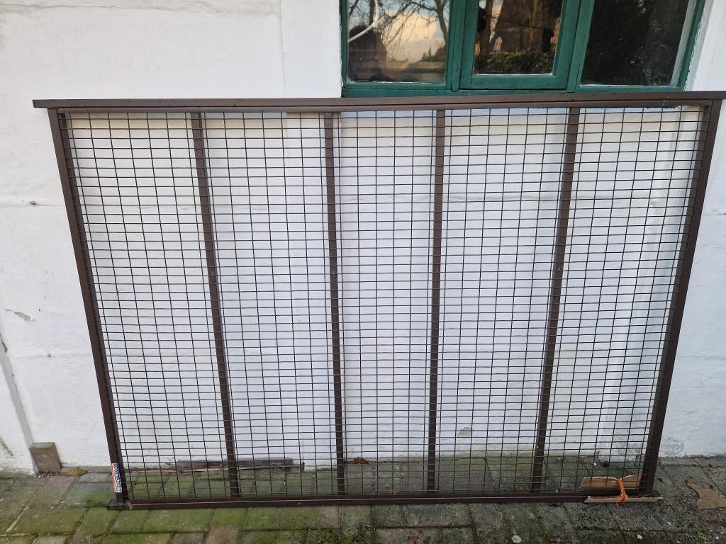 Stevig metalen hek / gaaspaneel, Ophalen, Gebruikt, IJzer, Sierhekwerk