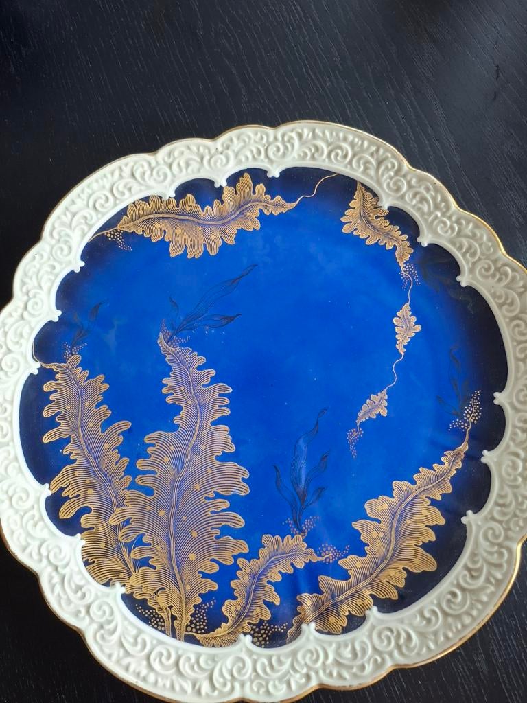 Rosenthal Barberina schaal blauw met goudkleurig decor, Ophalen of Verzenden