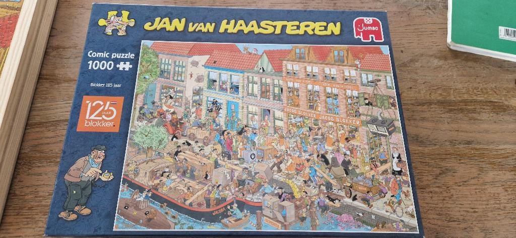 Jan van haasteren 125 jaar blokker, Ophalen of Verzenden, 500 t/m 1500 stukjes, Zo goed als nieuw, Legpuzzel
