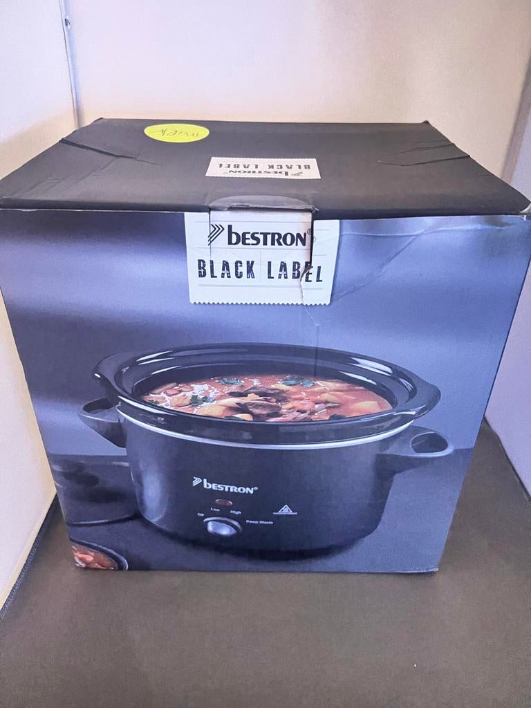 Bestron Black Label Slowcooker - Nieuw in doos, Witgoed en Apparatuur, Slowcookers, Ophalen of Verzenden, Nieuw