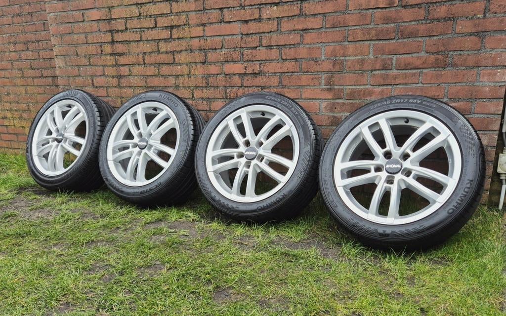 ❗️ATS 5x120 17 inch velgen incl zomerbanden 7mm, Ophalen, Gebruikt, Banden en Velgen, 17 inch