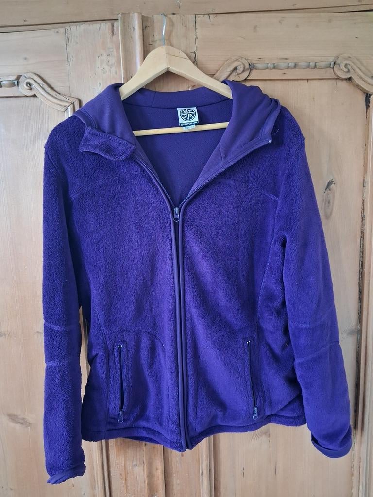Adventure Line paarse fleece jas met capuchon, maat 42, Kleding | Dames, Paars, Maat 42/44 (L), Ophalen of Verzenden, Gedragen