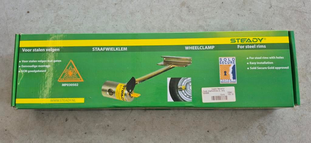 SCM Goedgekeurde Staafwielklem - Nieuw en Ongebruikt, Auto diversen, Anti-diefstal, Ophalen, Nieuw