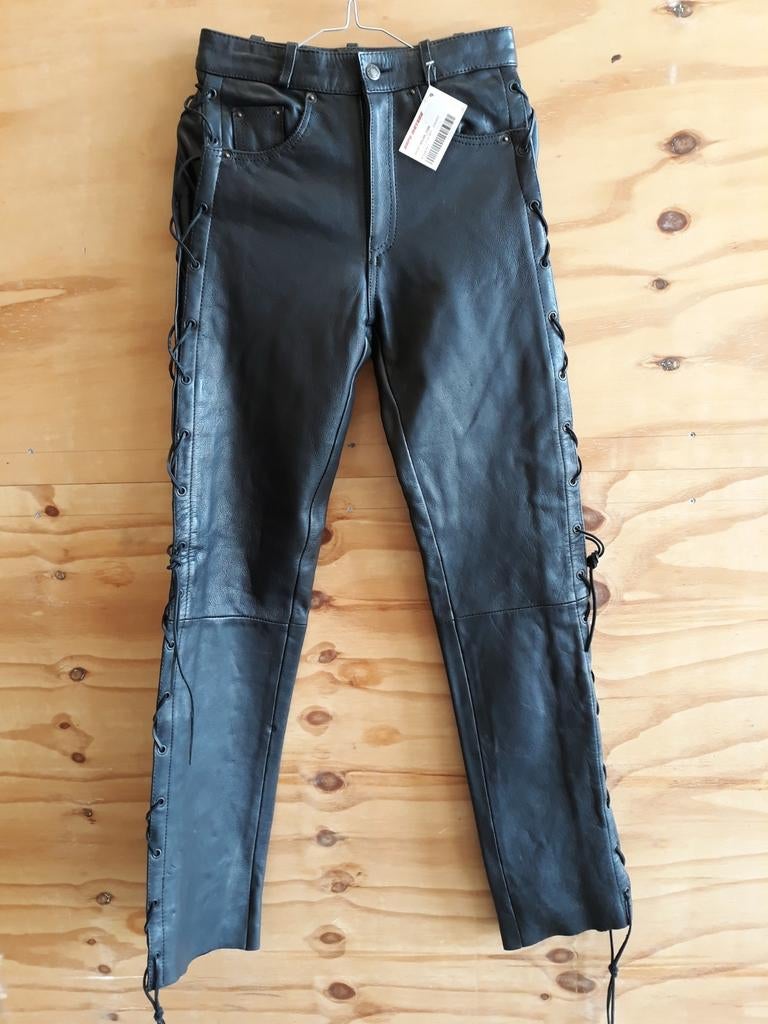 LEDEREN BROEK, Ophalen of Verzenden, Nieuw, Zwart, W28 - W29 (confectie 36)