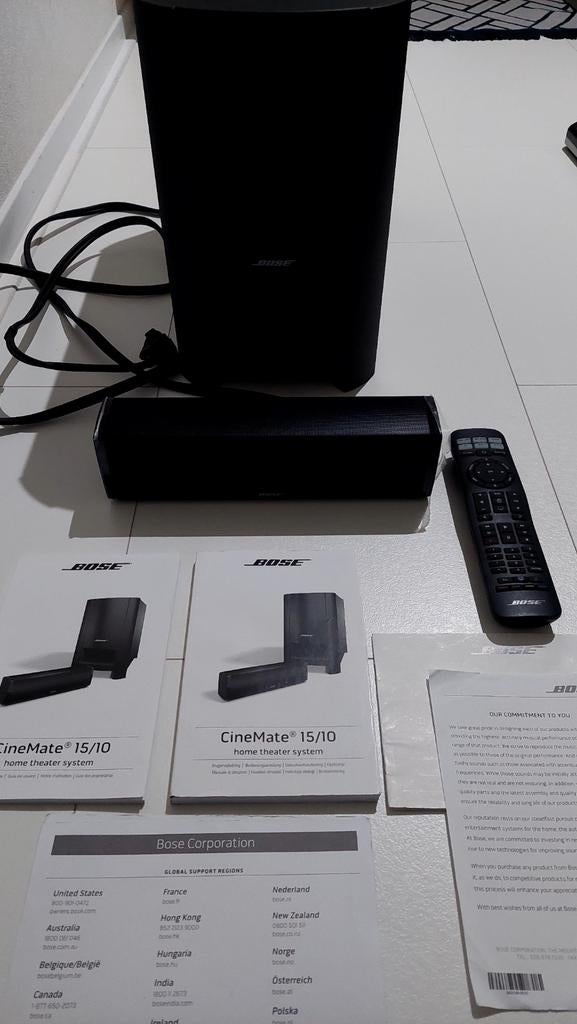 Bose CineMate 15/10 Home Theater System, Audio, Tv en Foto, Home Cinema-sets, Soundbar, 70 watt of meer, Zo goed als nieuw, Overige spelers