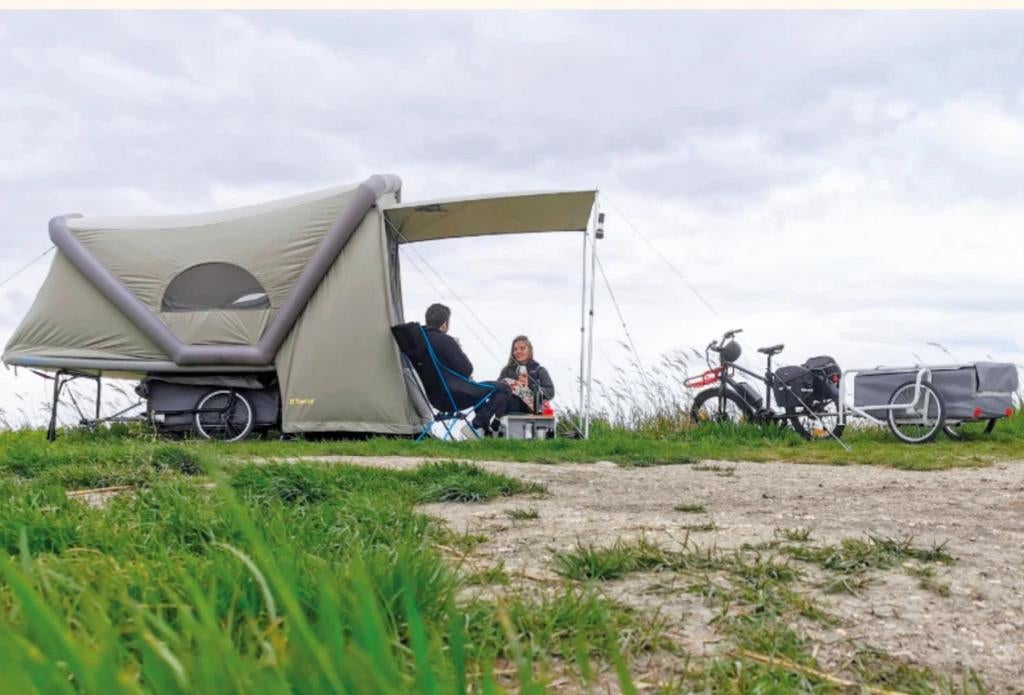 Fietskar mini caravan B-Turtle Genteltent aanhanger trailer, Ophalen, Nieuw, Aanhangfiets, Opvouwbaar
